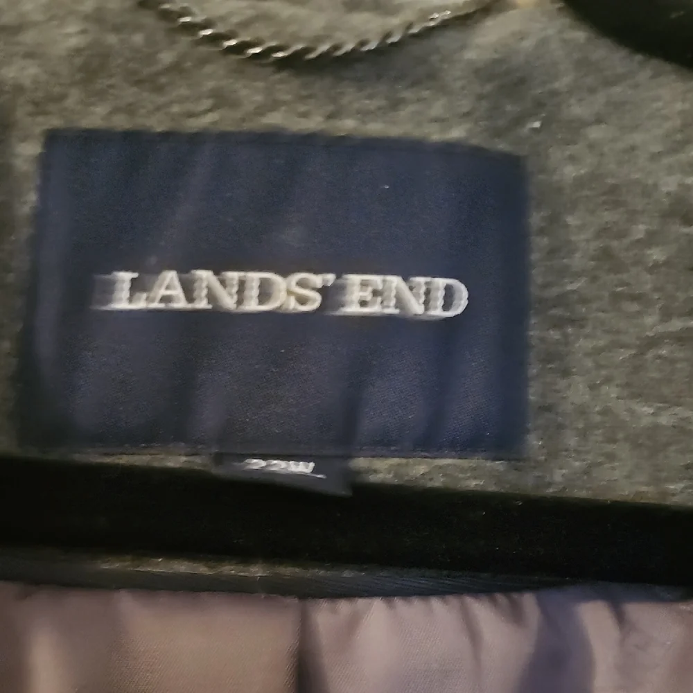 Lands' End Gray Wool-Blend Pea Coat Timeless Style - Picture 2 of 5
